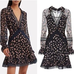 SELF-PORTRAIT Twist Front Ditsy Dress 8